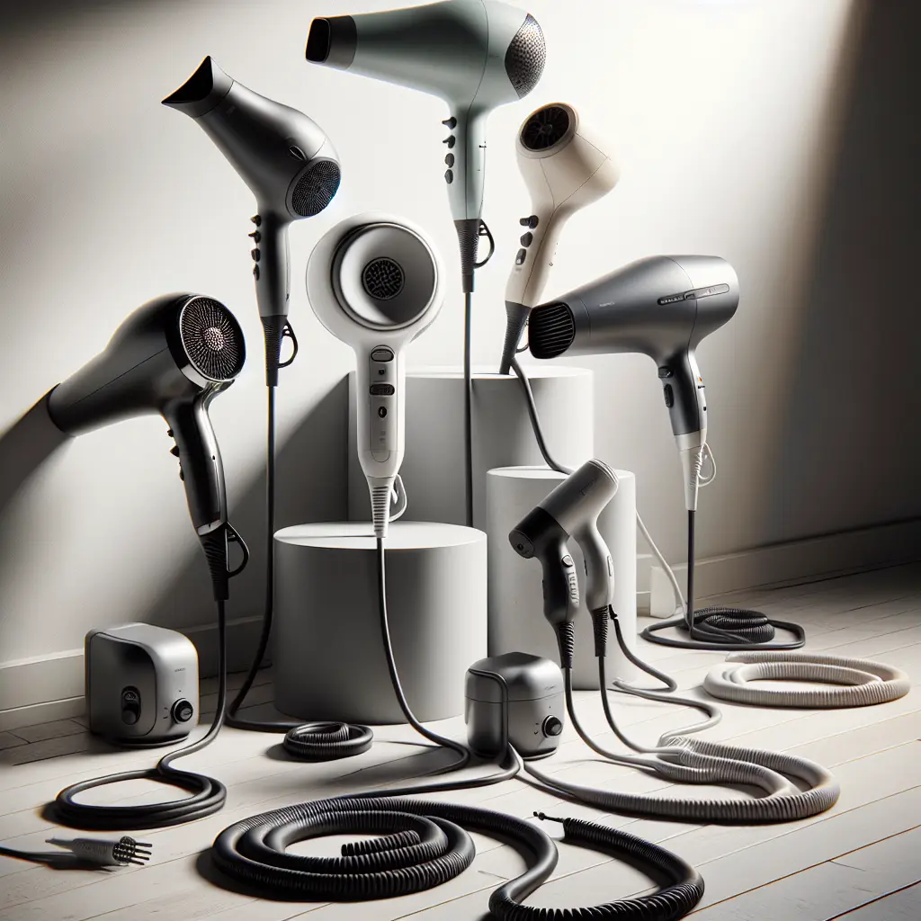 Hvor lang er ledningen på en typisk hårtørrer?